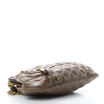 Marc Jacobs Calfskin Quilted Little Stam Brown 4 of 11