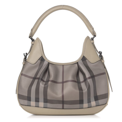 Burberry Smoked Check Brooklyn Hobo Trench 1 of 10