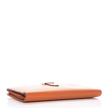 Hermes Epsom Bearn Gusset Wallet Orange 4 of 23