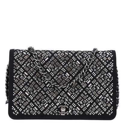 Chanel Lambskin Embellished Quilted Wallet On Chain WOC Black 1 of 11