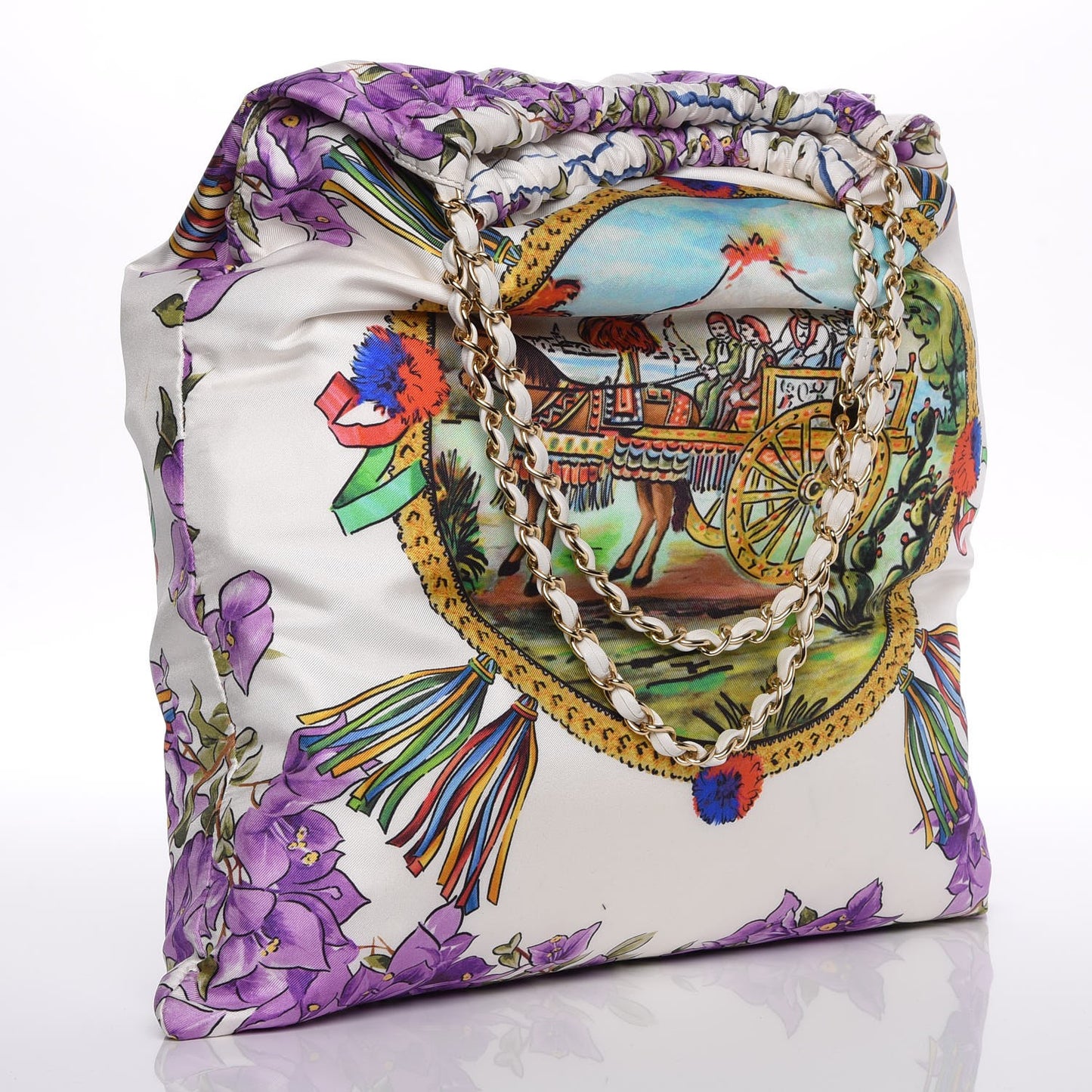Silk Printed Anita Tote Multicolor