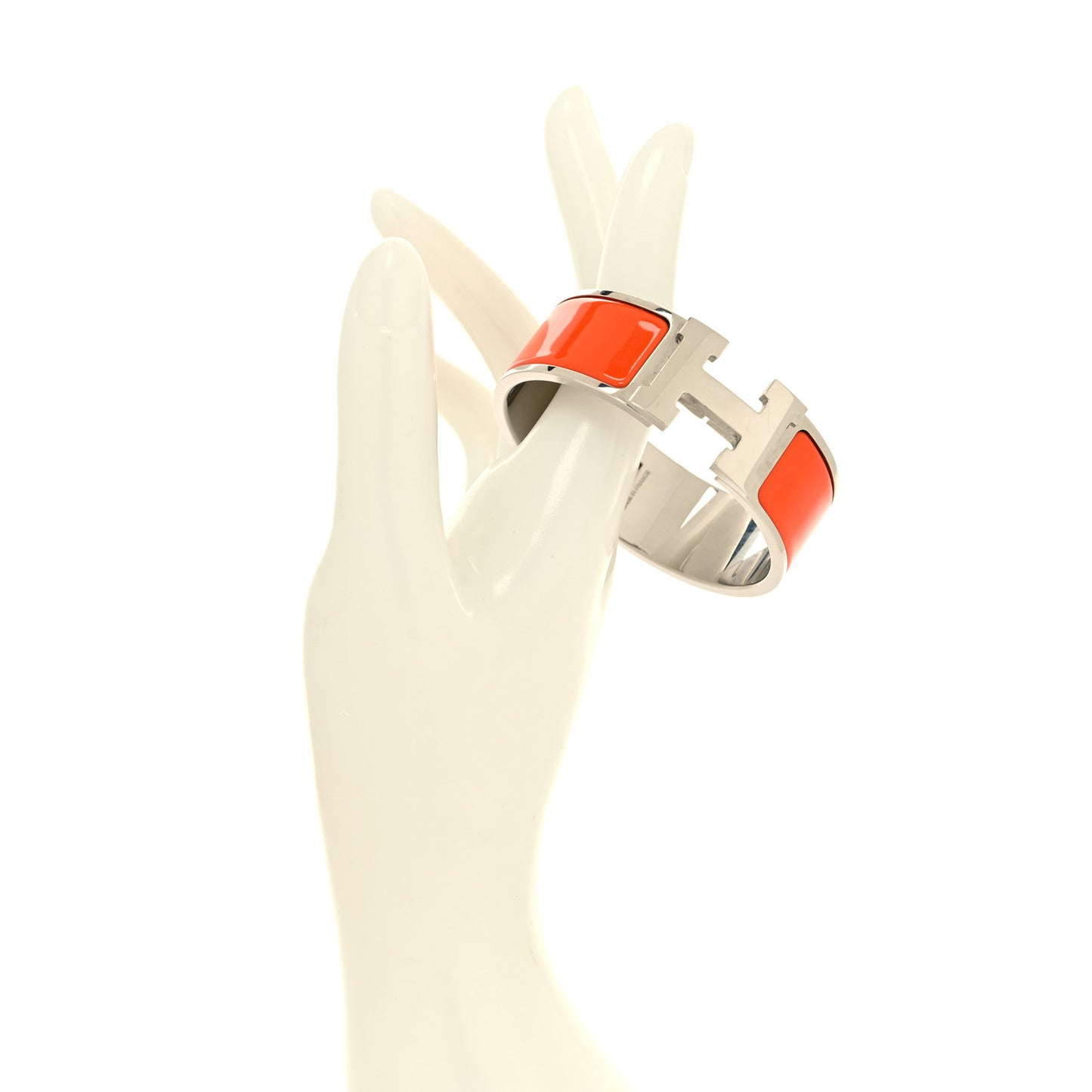 Enamel Wide Clic Clac H Bracelet PM Orange