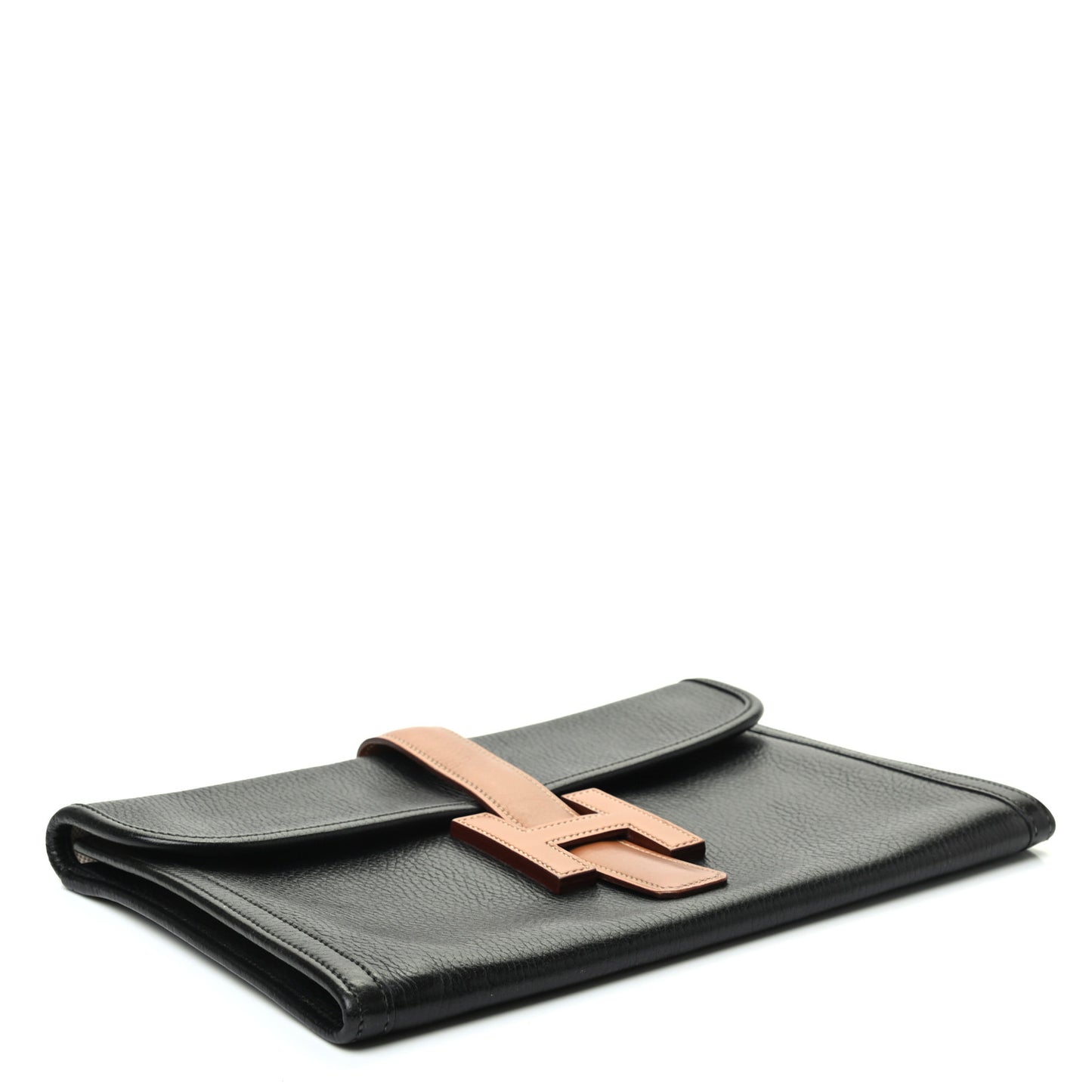 Togo Swift Jige PM Clutch Black Gold