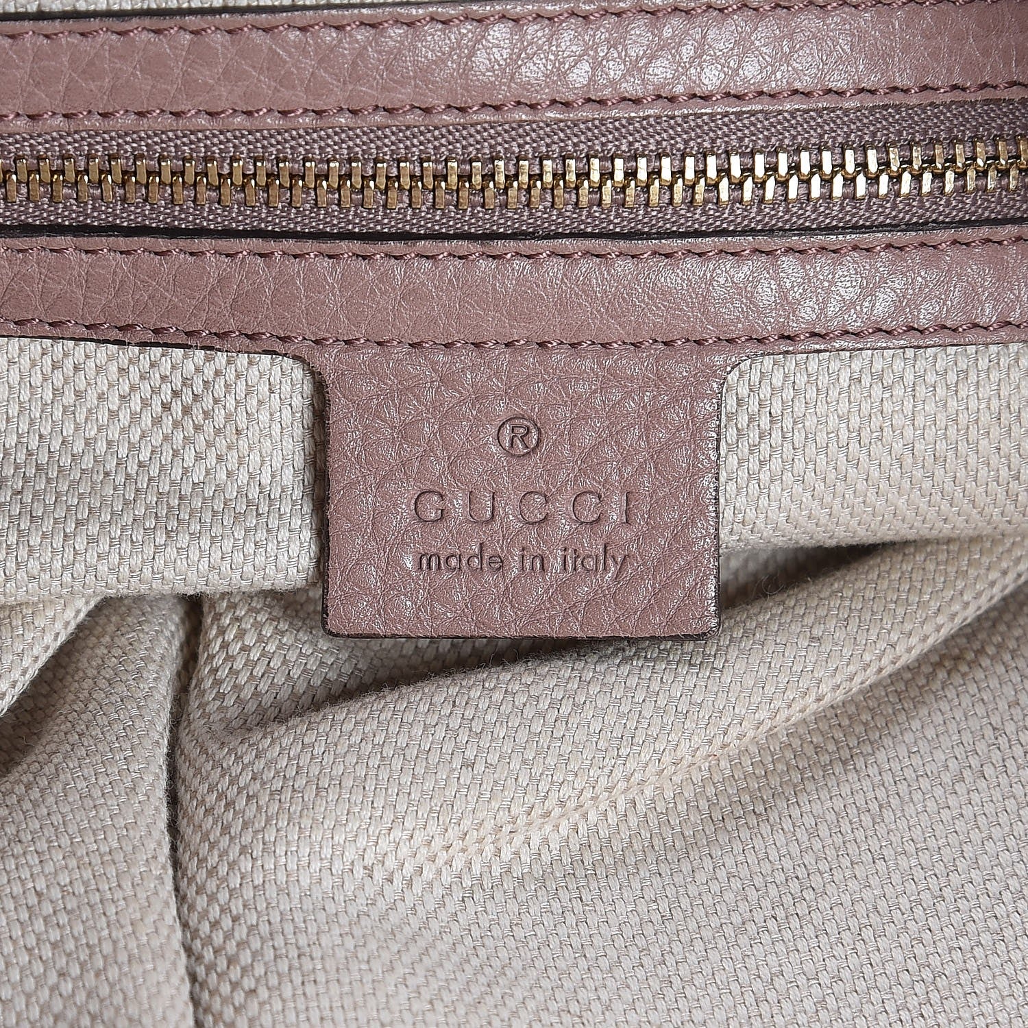 Gucci Pebbled Calfskin Medium Soho Chain Shoulder Bag Dark Cipria 6 of 7