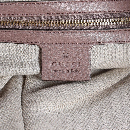 Gucci Pebbled Calfskin Medium Soho Chain Shoulder Bag Dark Cipria 6 of 7