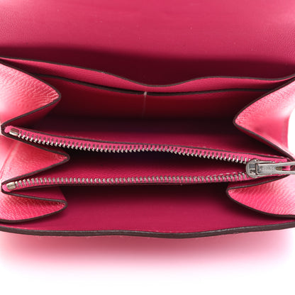 Hermes Epsom Constance Short Wallet Rose Tyrien 5 of 10
