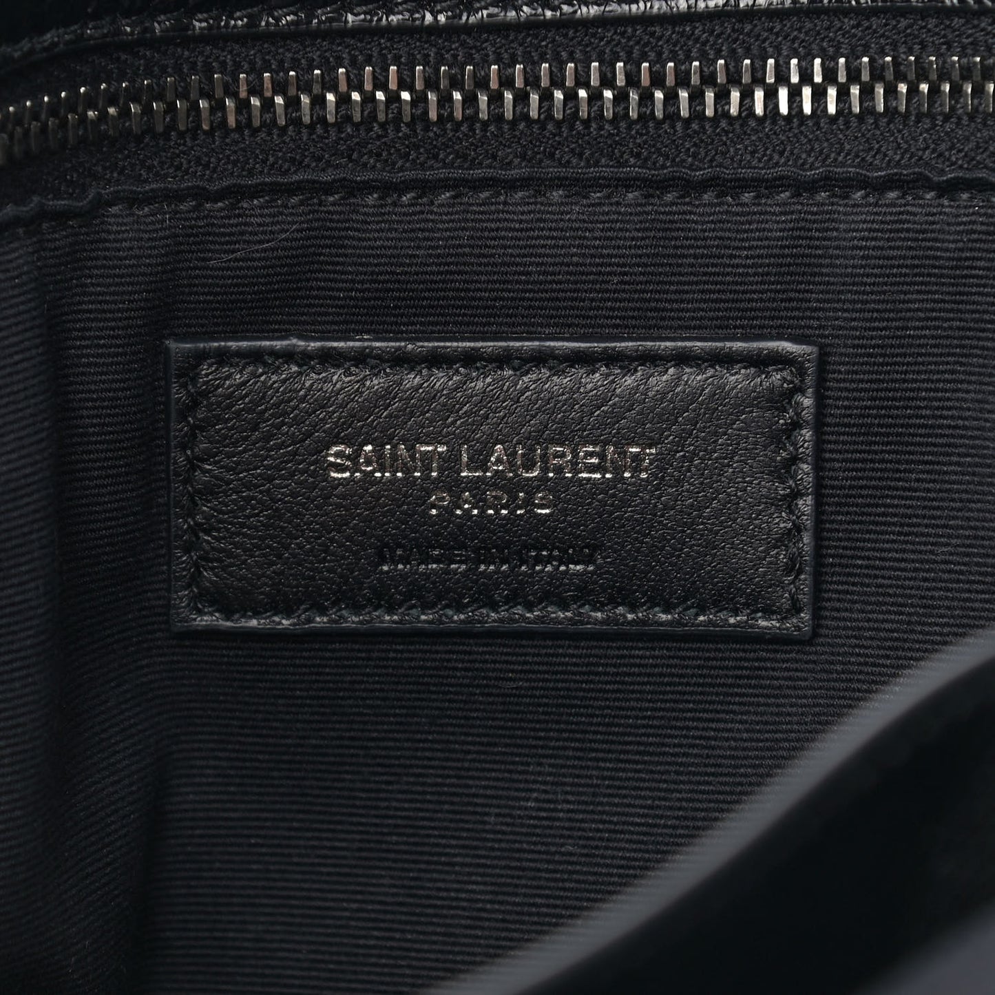 Crinkled Calfskin Matelasse Monogram Medium Niki Chain Satchel Black
