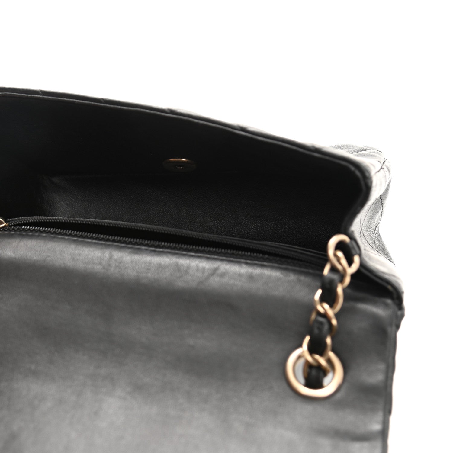 Chanel Lambskin Quilted Mini Rectangular Flap Black 5 of 10