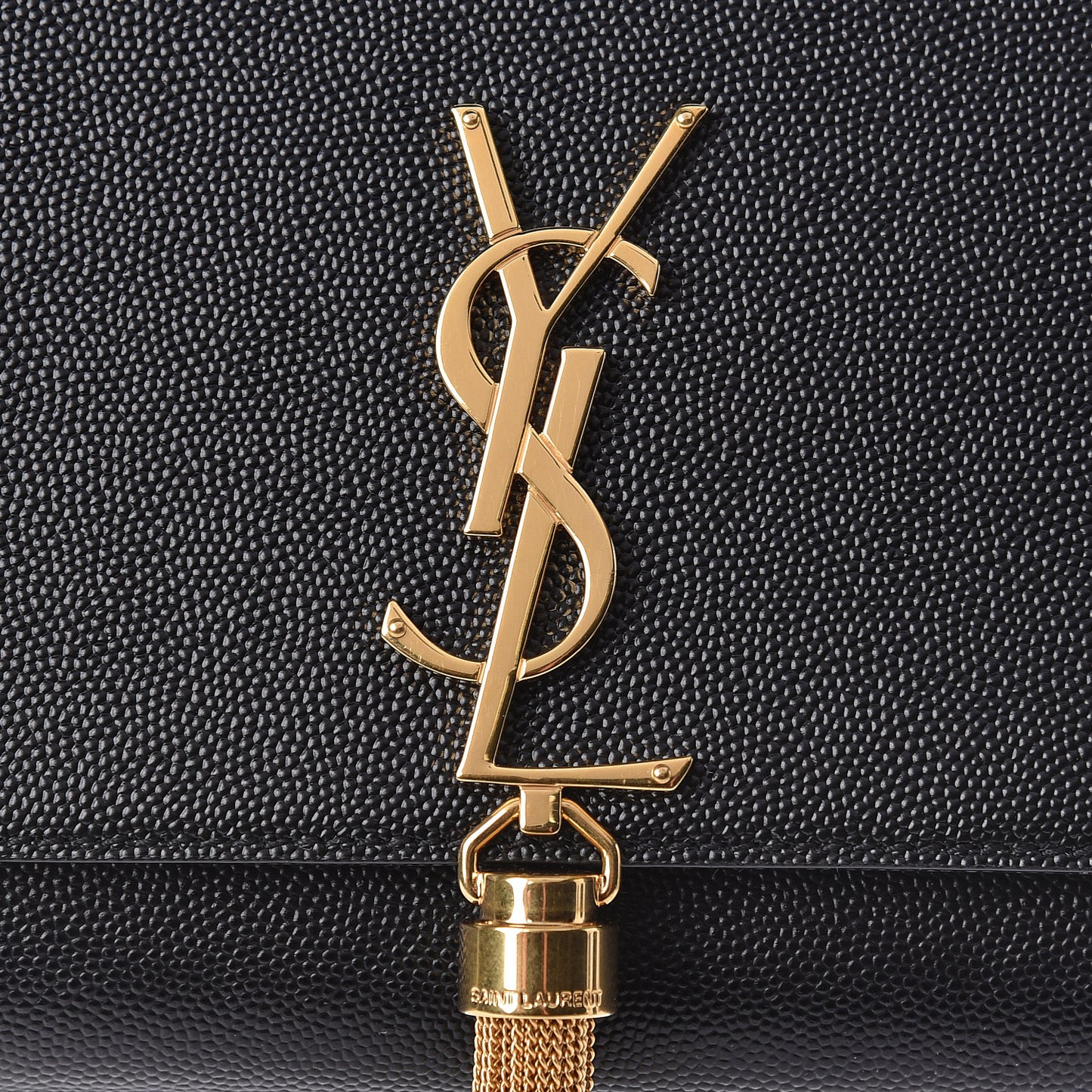 Grain De Poudre Medium Classic Monogram Kate Tassel Satchel Black