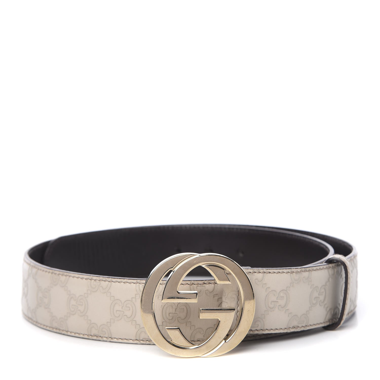 Gucci Guccissima Interlocking G Belt 100 40 Off White 1 of 5