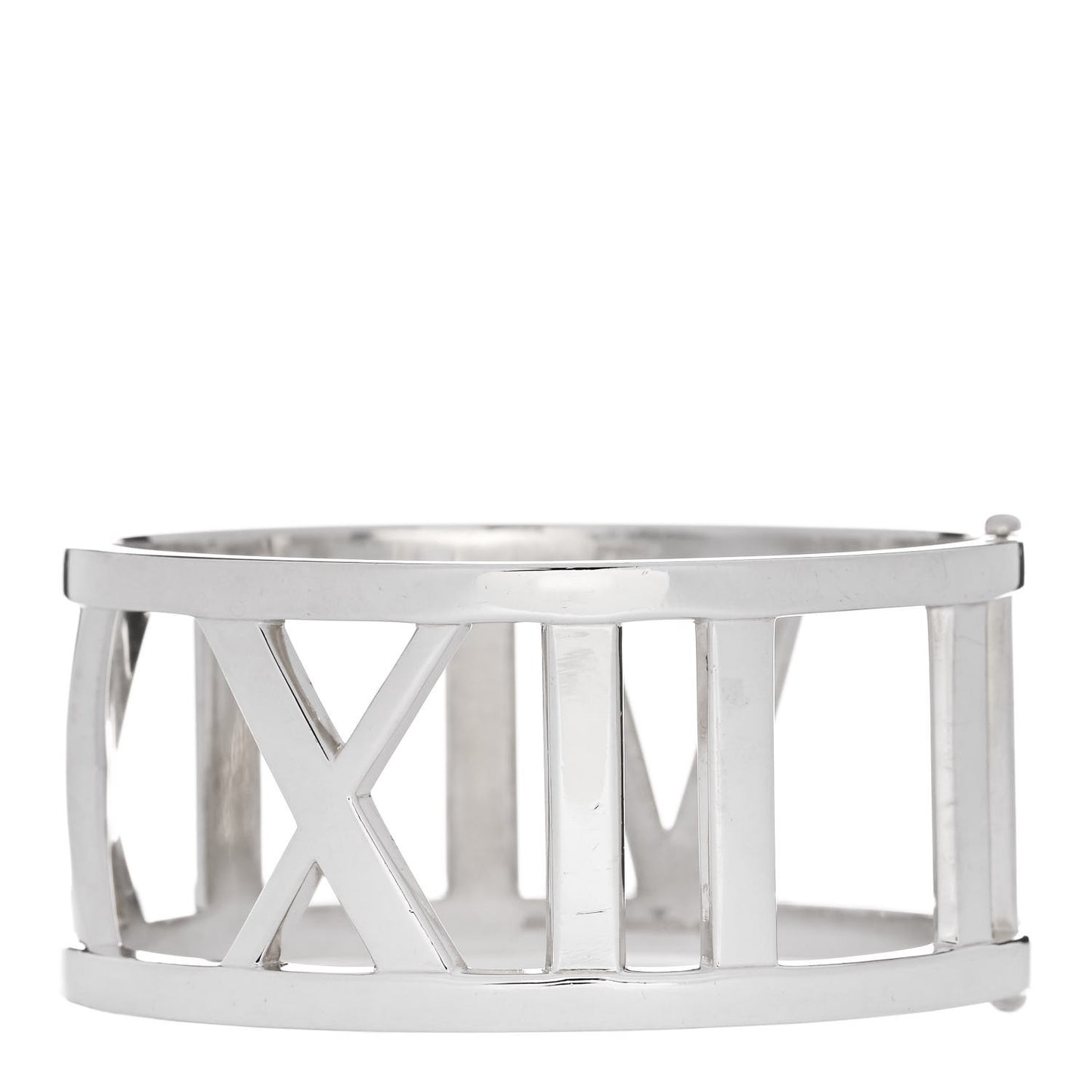 Sterling Silver Wide Atlas Hinged Bangle Bracelet