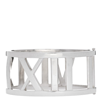 Tiffany Sterling Silver Wide Atlas Hinged Bangle Bracelet 2 of 4