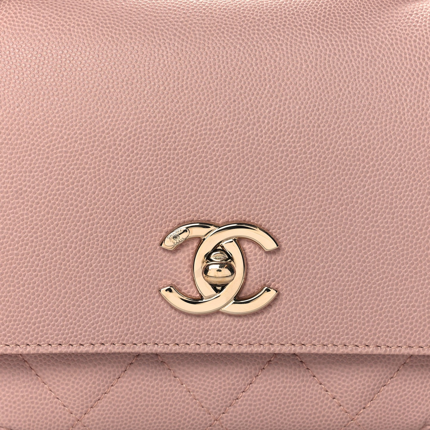 Caviar Quilted Small Business Affinity Flap Light Pink
