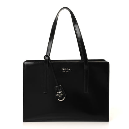 Prada Spazzolato Medium Re-Edition 1995 Double Handle Handbag Black 1 of 8