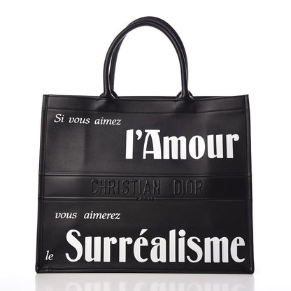 Christian Dior Calfskin Large Surrealism Book Tote Black 1 of 8