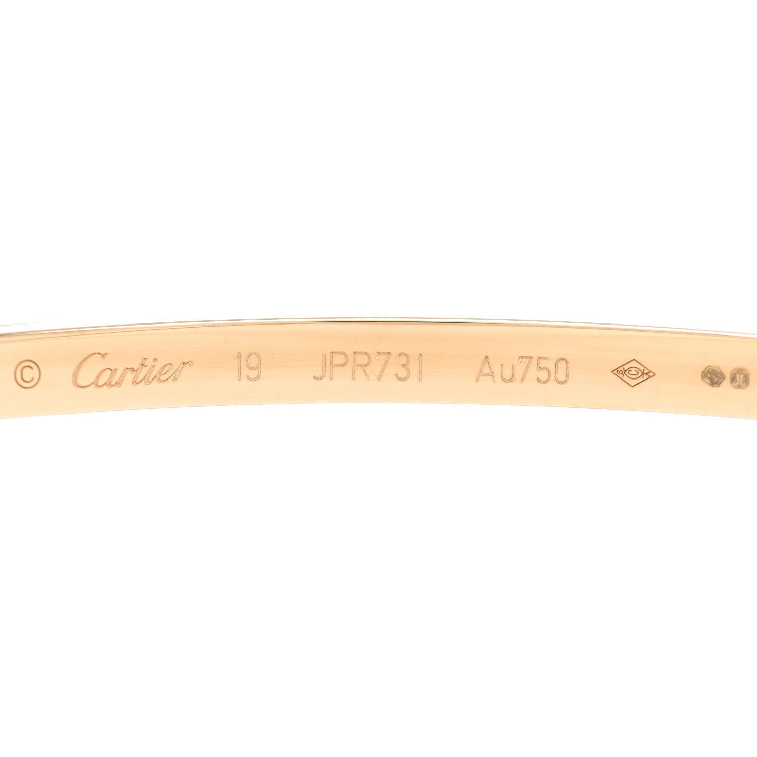 Cartier 18K Yellow Gold Small LOVE Bracelet 19 4 of 5
