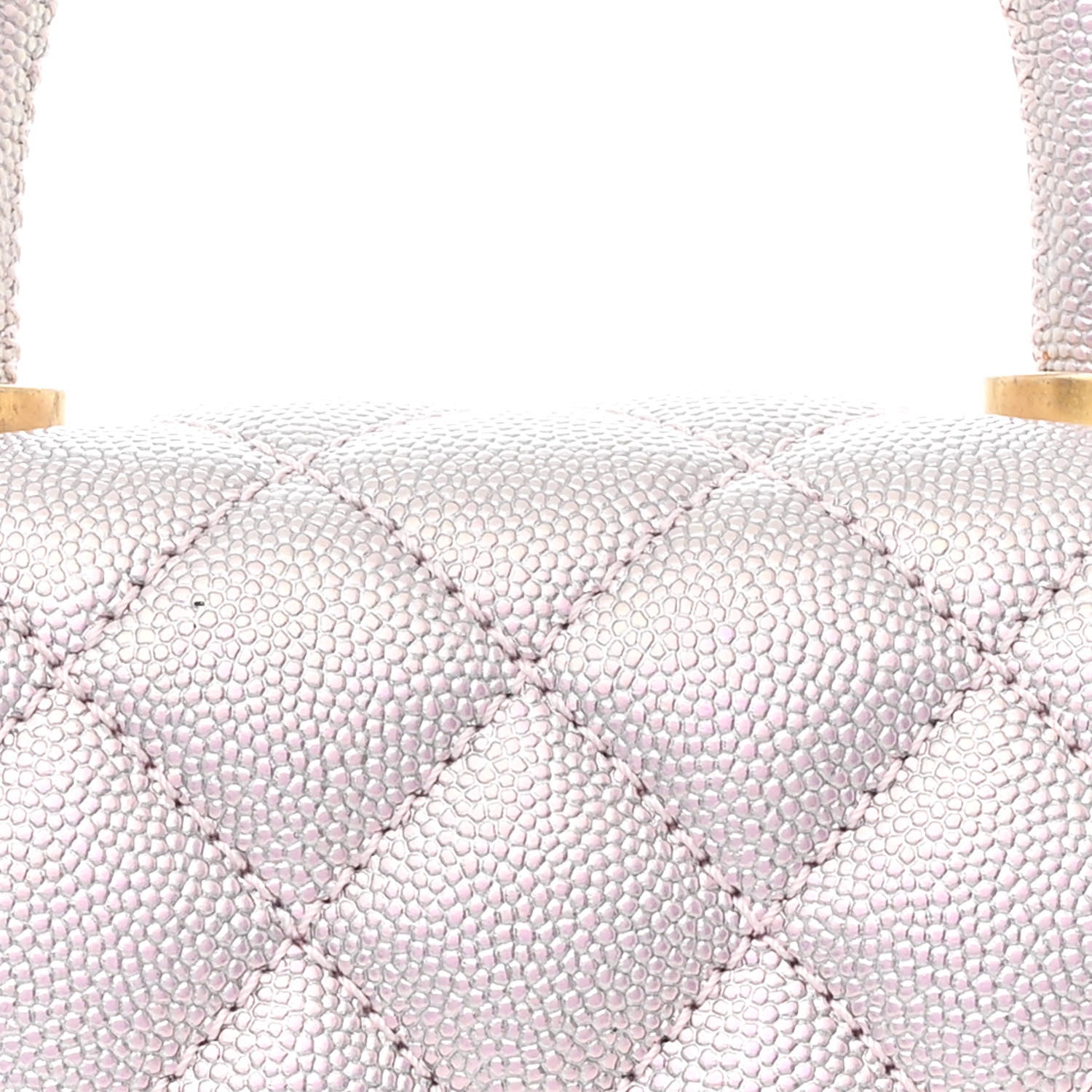 Chanel Metallic Caviar Quilted Extra Mini Coco Handle Flap Light Pink 9 of 12