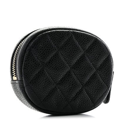 Chanel Caviar Quilted Zip Around Classic Coin Purse Black 3 of 8