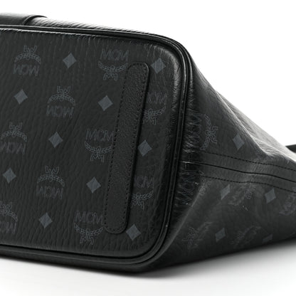 MCM Visetos Medium Liz Reversible Shopper Tote Black 10 of 15