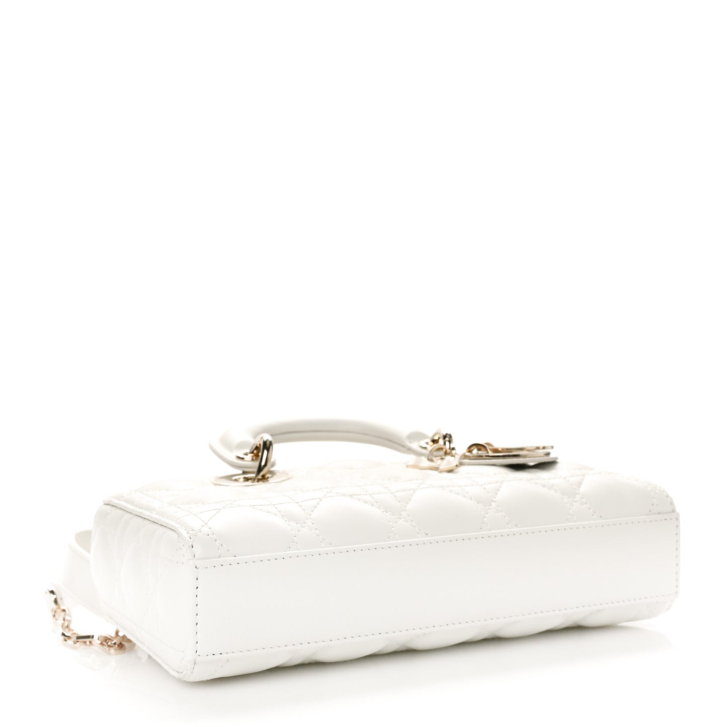 Lambskin Cannage Small Lady D-Joy Latte