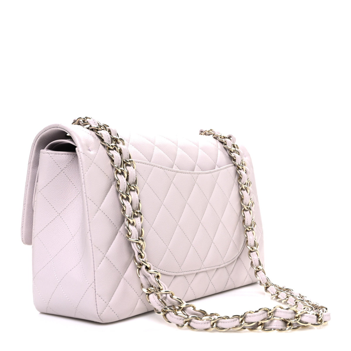 Chanel Caviar Quilted Jumbo Double Flap Light Purple 3 of 10