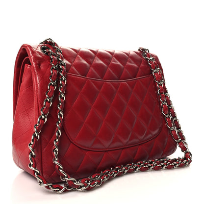 Chanel Caviar Quilted Jumbo Double Flap Red 3 of 17
