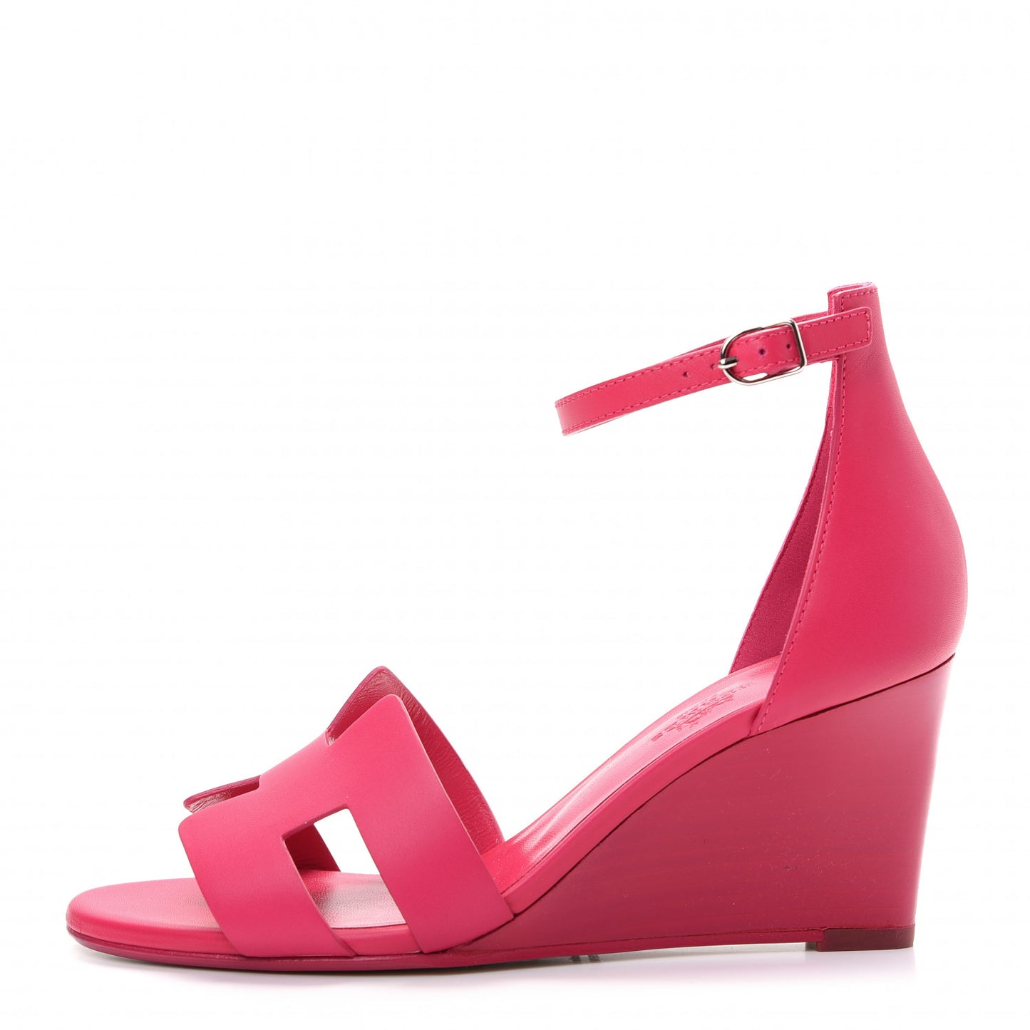 Calfskin Legend Wedge Sandals 37 Pink