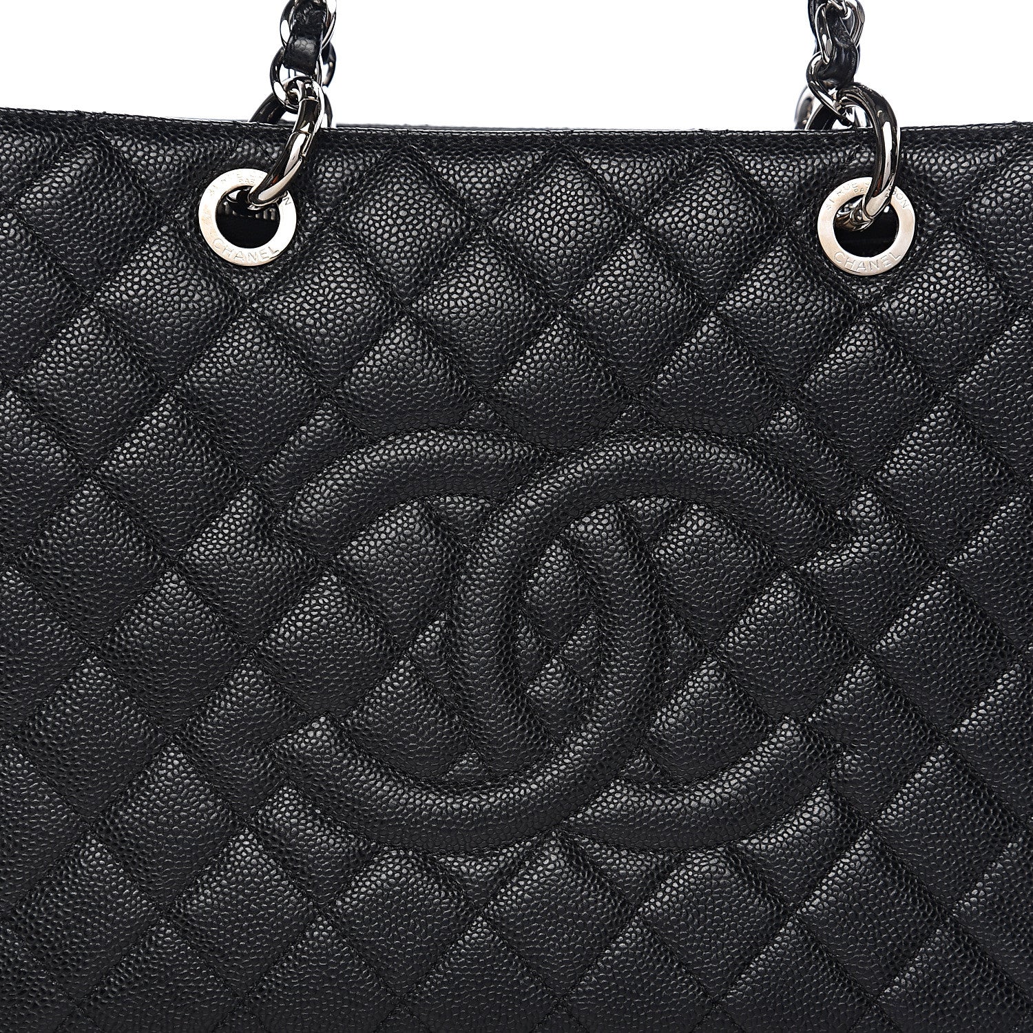 Chanel Caviar Quilted Grand Shopping Tote GST Black 7 of 9