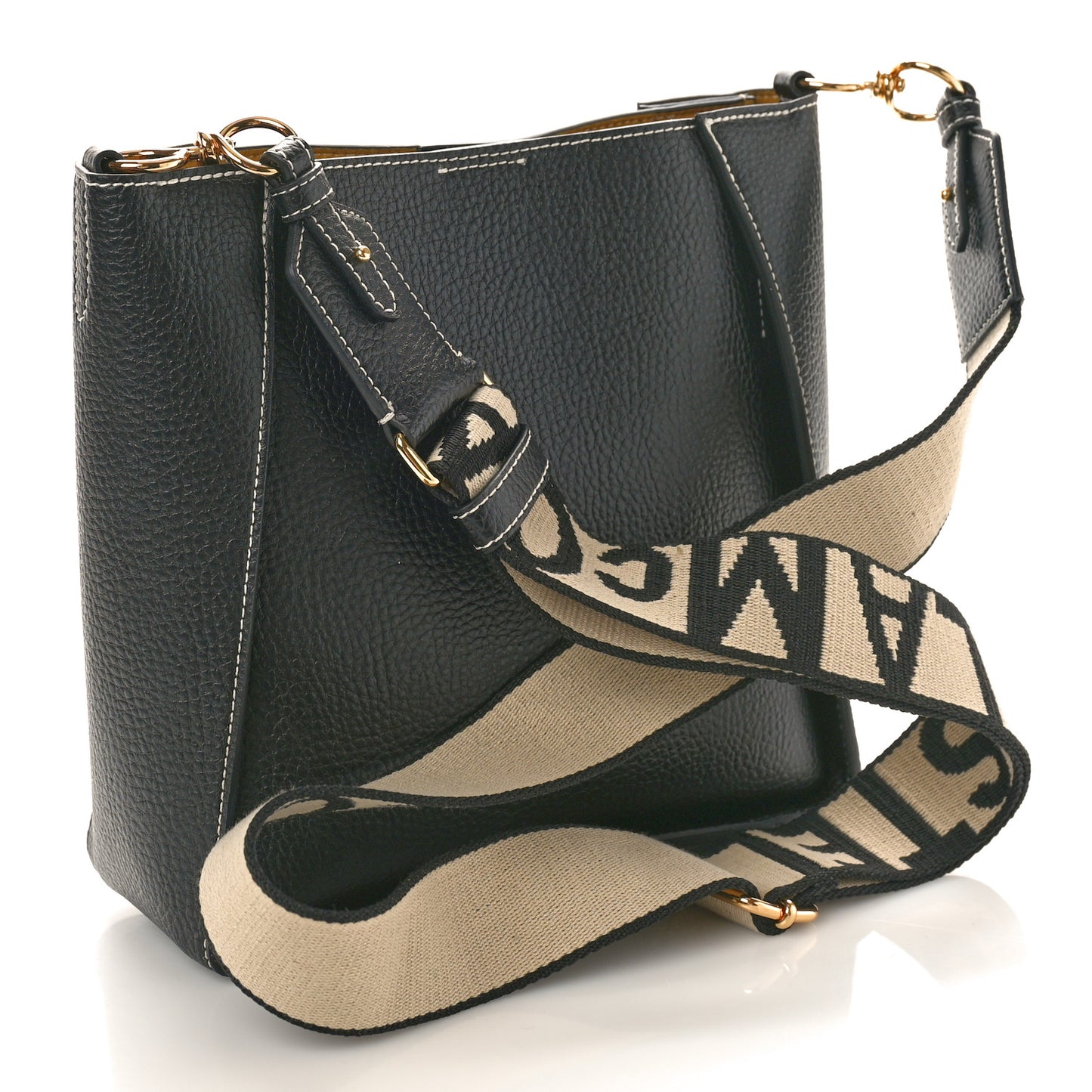 Eco Alter Nappa Perforated Logo Mini Crossbody Black