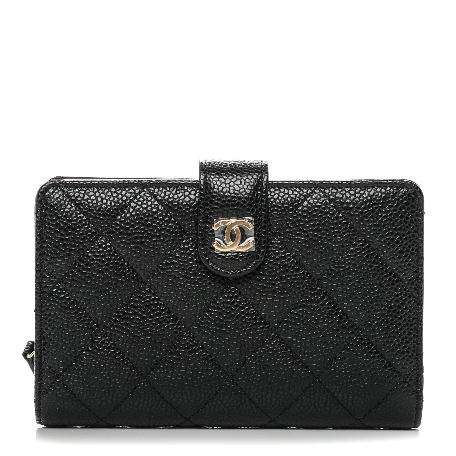 Chanel Caviar Quilted Zipped Pocket Wallet Black 1 of 8