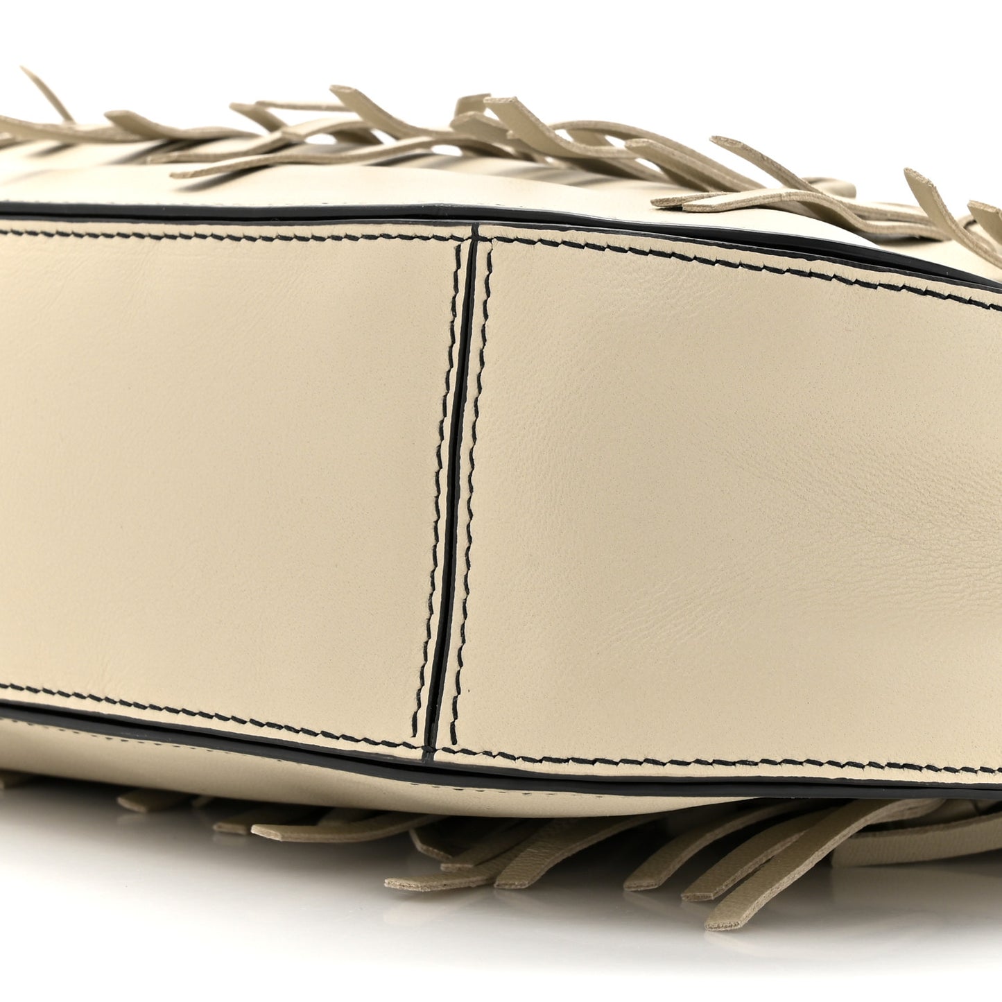 Nappa Intrecciato Fringe Large Brio Loop Hobo Beige