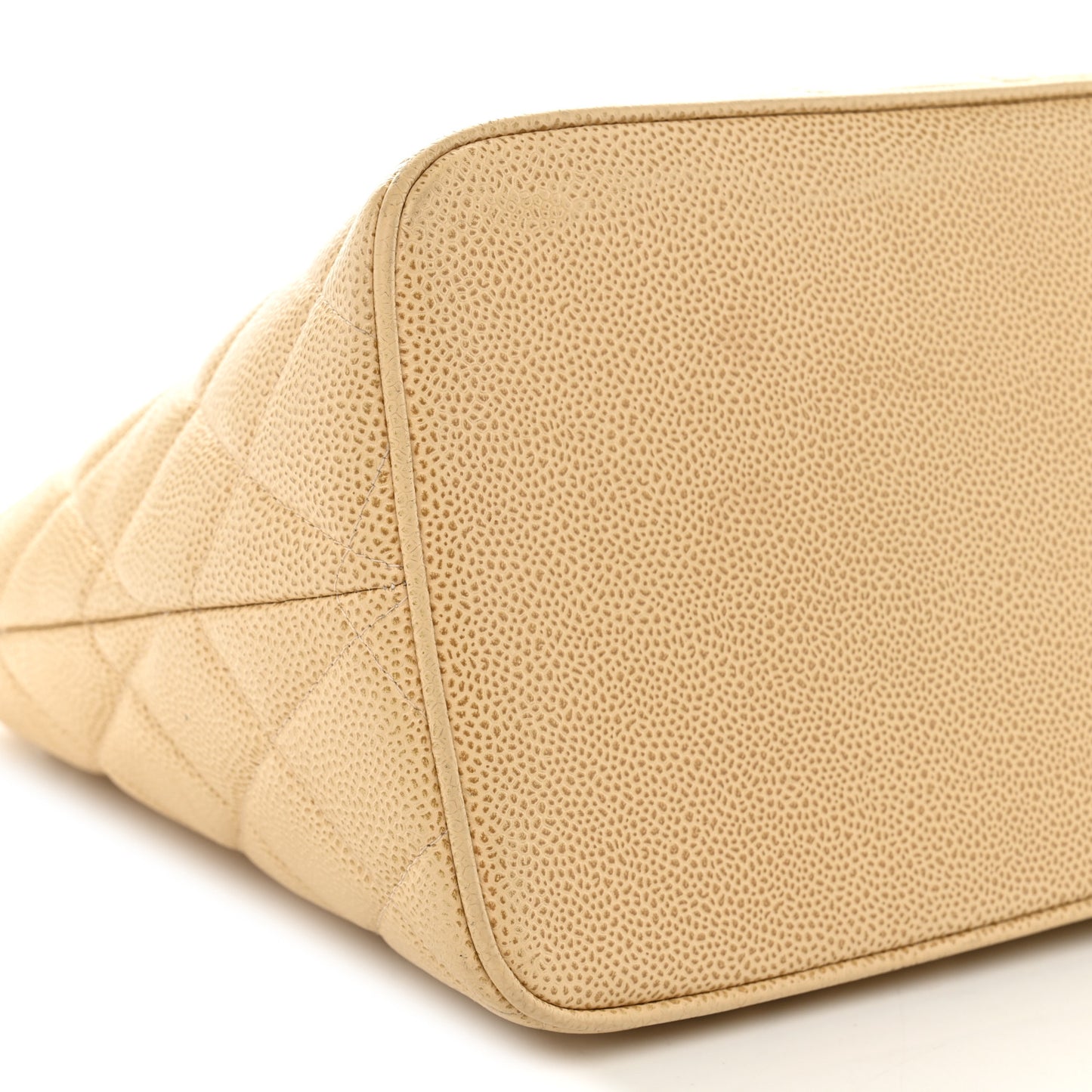 Caviar Quilted Medallion Tote Beige