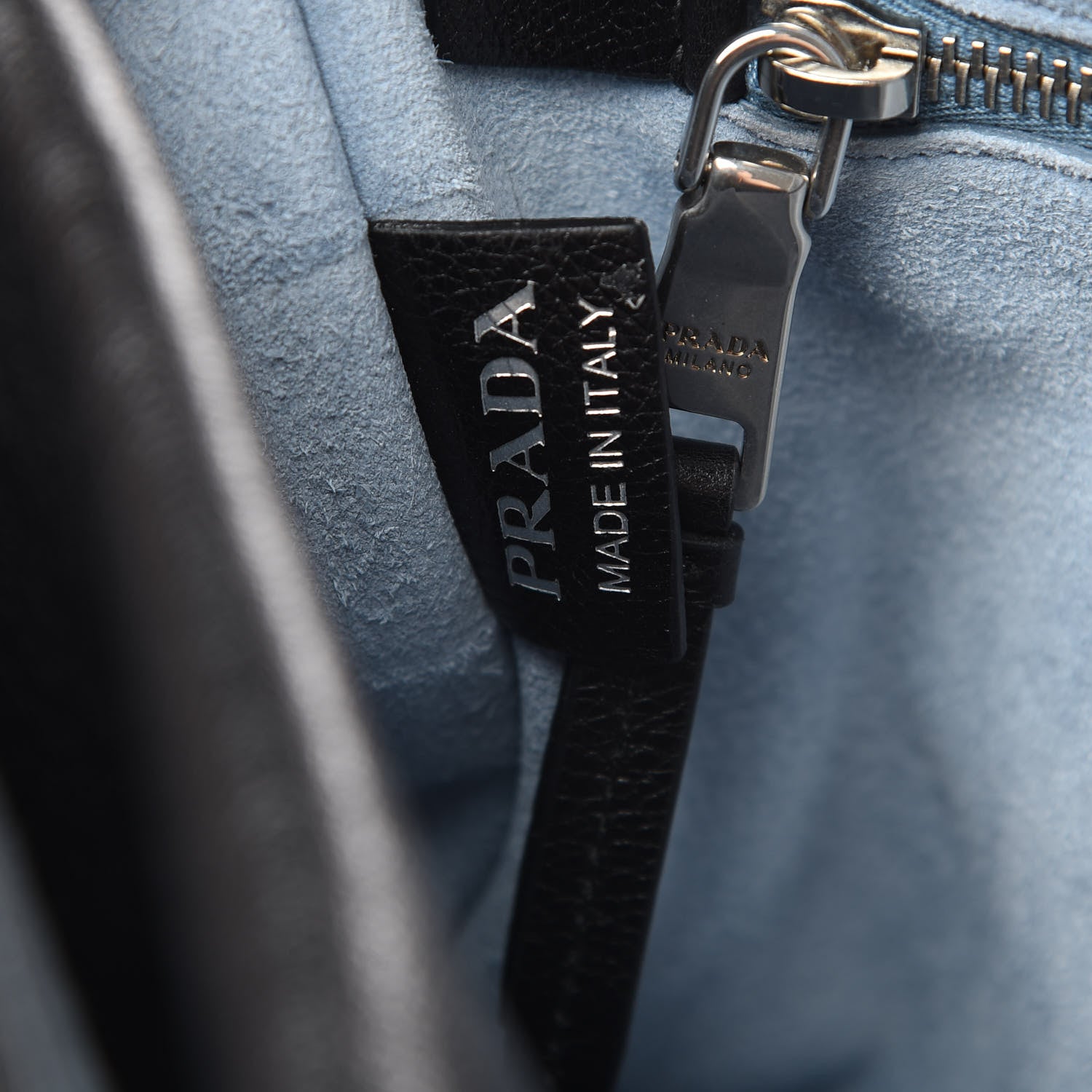 Prada Glace Calf Etiquette Flap Black Astrale 7 of 14