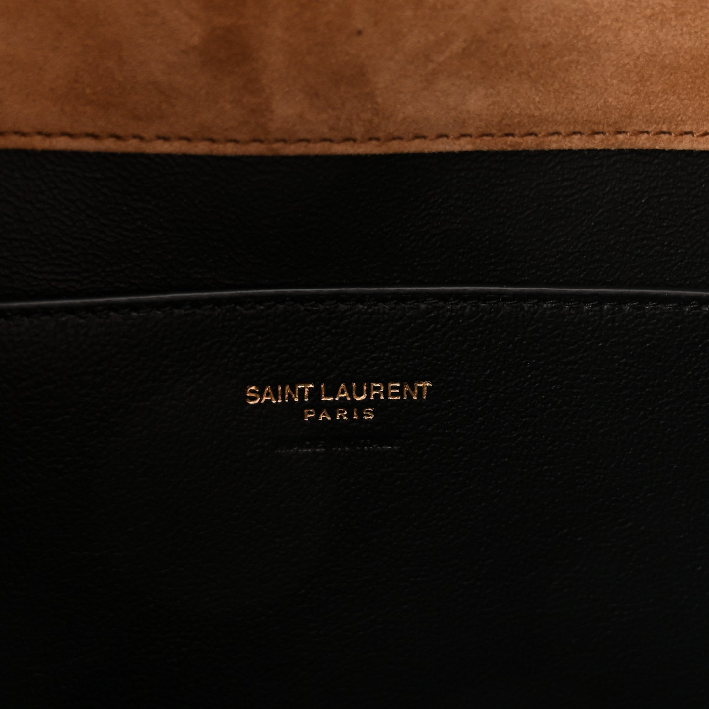 Suede Large Cassandre Envelope Pouch Golden Leaf