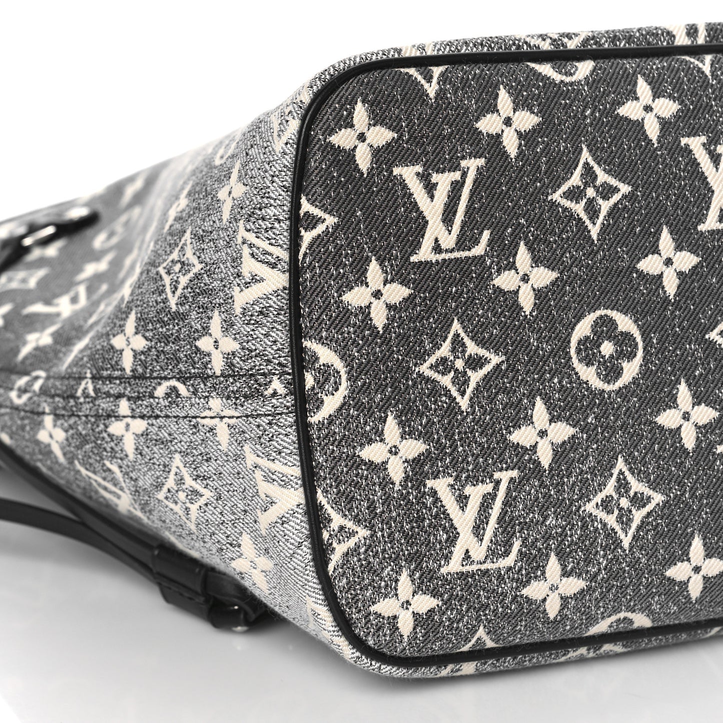 Denim Monogram Jacquard Neverfull MM Grey