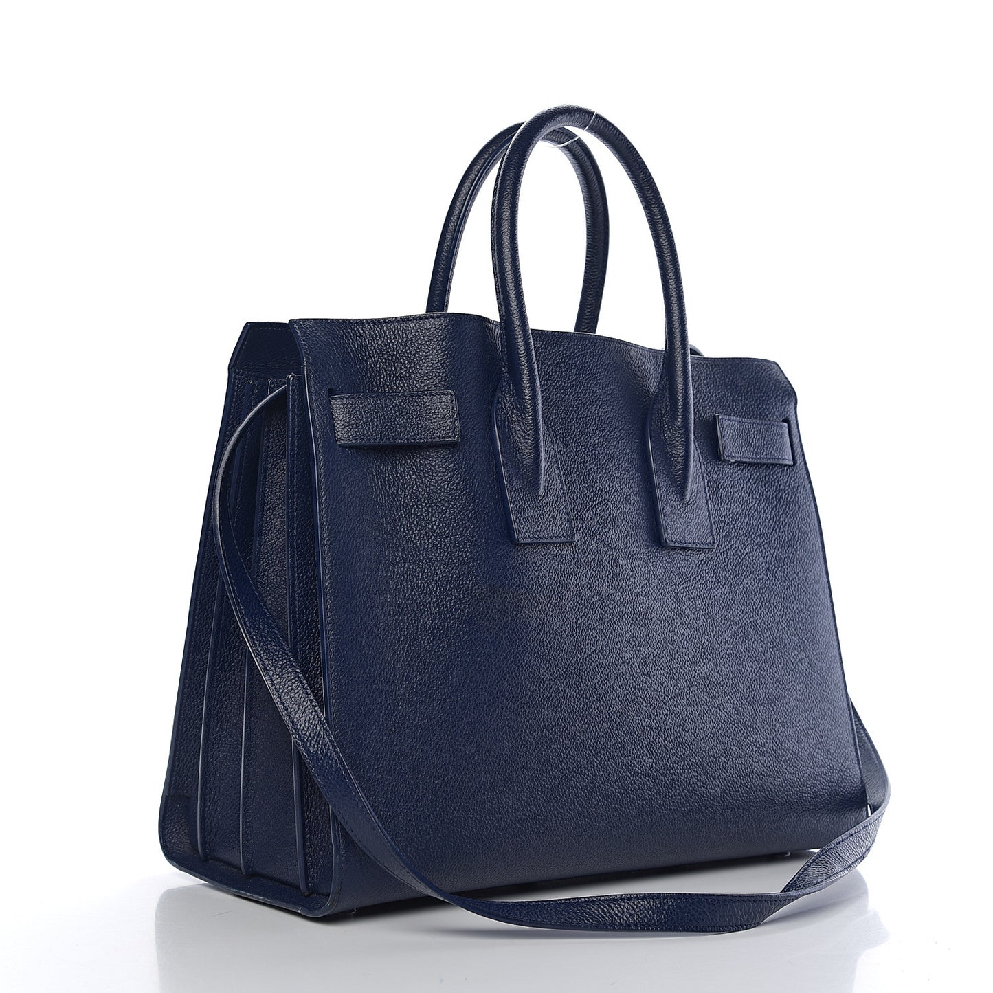 Grained Calfskin Small Sac De Jour Navy