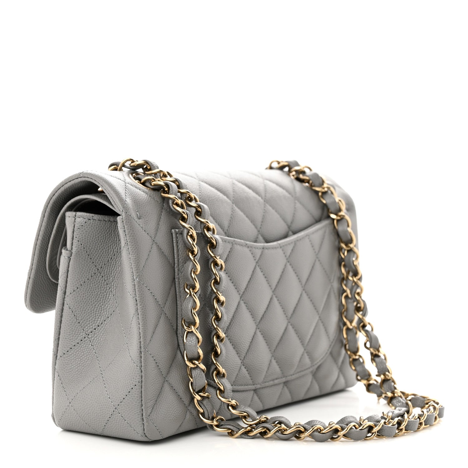Chanel Caviar Quilted Small Double Flap Grey 3 of 11