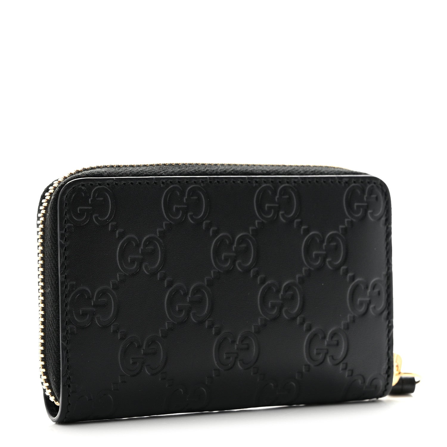 Gucci Guccissima Zip Around Card Case Black 3 of 7
