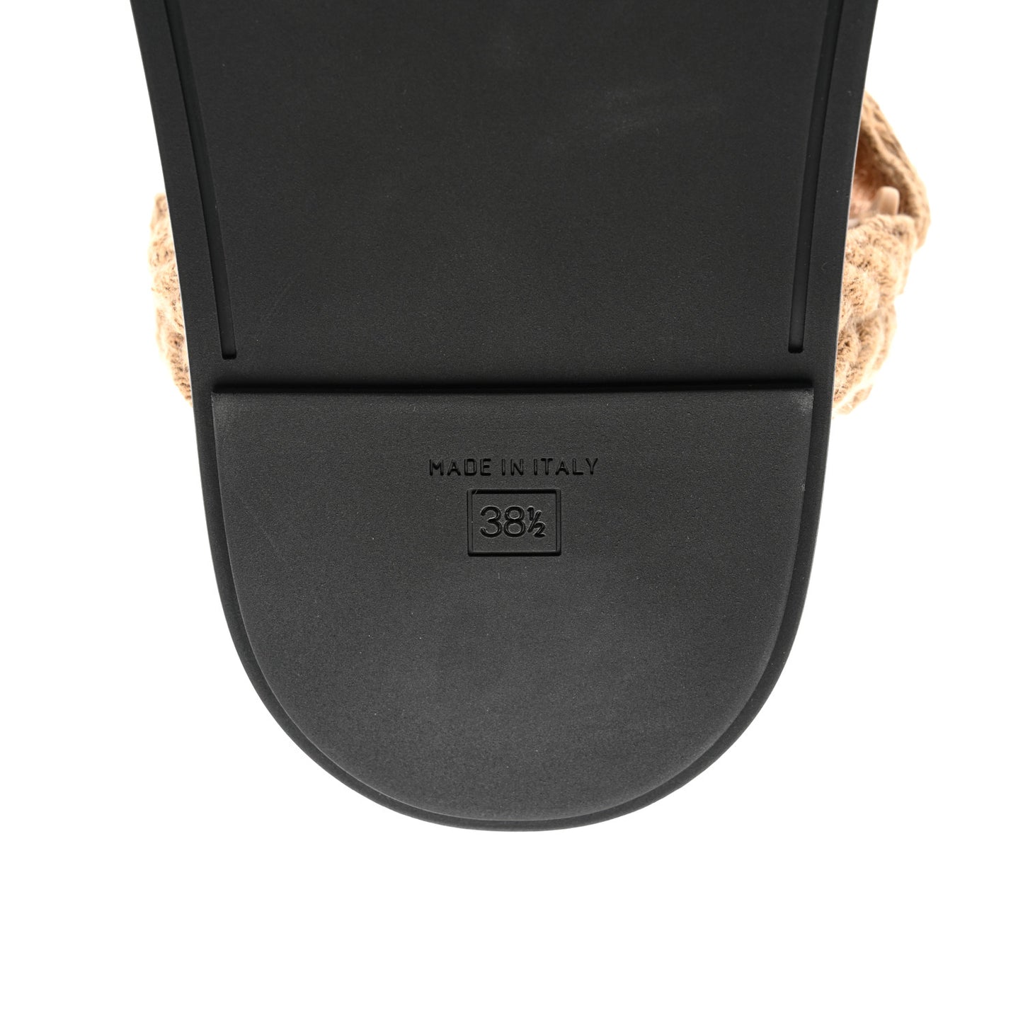 Braided Fabric Jacquard FF Fendi Feel 25mm Sandals 38.5 Sughero Black Tabacco