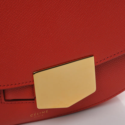 Celine Grained Calfskin Compact Trotteur Poppy 8 of 8