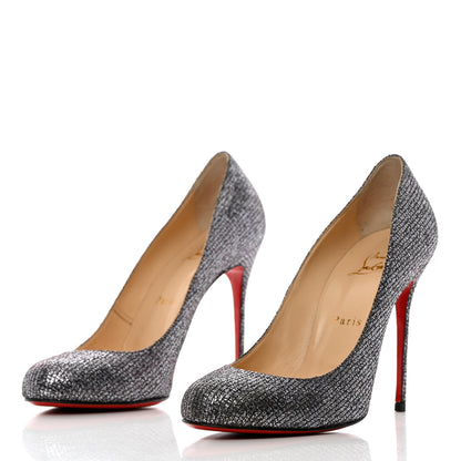 Christian Louboutin Lady Glitter Fifi 100 Pumps 39 Silver 3 of 12