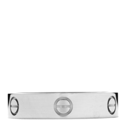 Cartier 18K White Gold 5.5mm LOVE Ring 68 12.25 5 of 10