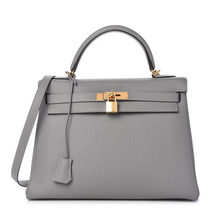 Hermes Togo Kelly Retourne 32 Gris Mouette 1 of 10