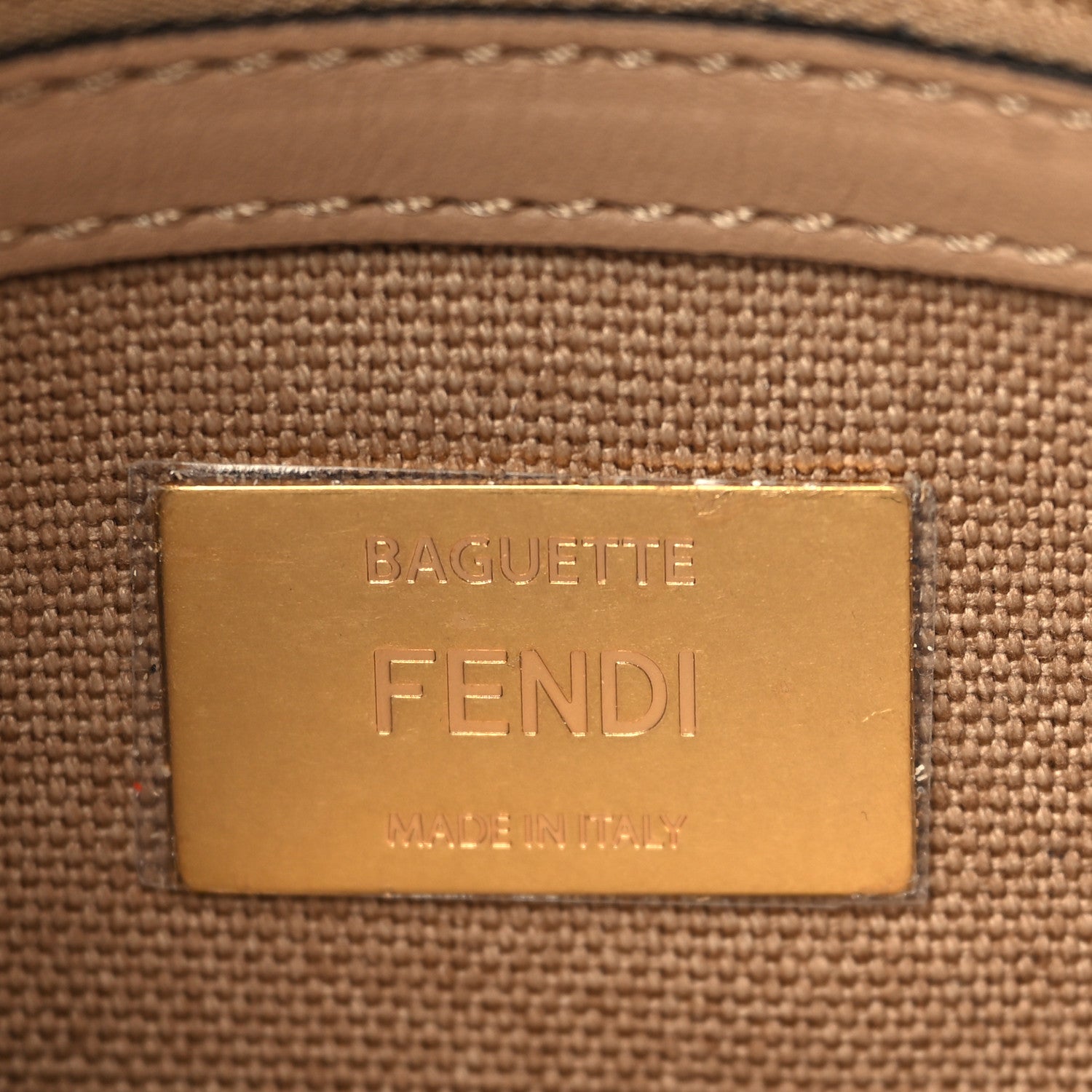 Fendi Canvas Vitello King FF Multicolor Embroidered Baguette Multicolor Cuoio 5 of 10