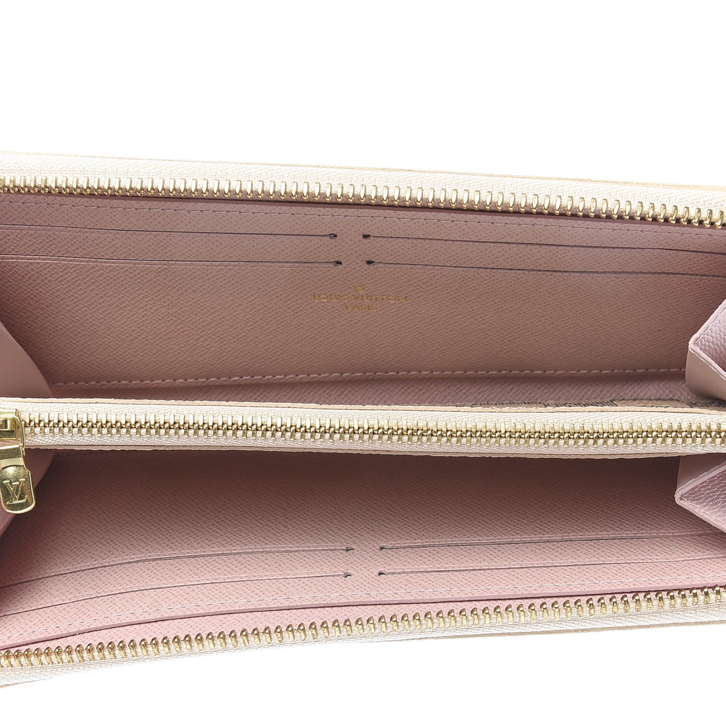 Damier Azur Clemence Wallet Rose Ballerine