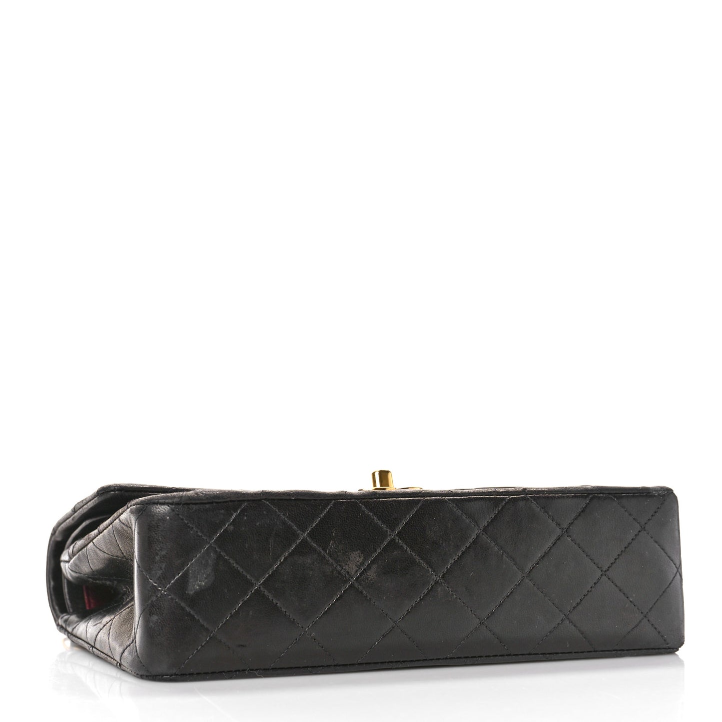 Lambskin Quilted Small Double Flap Black
