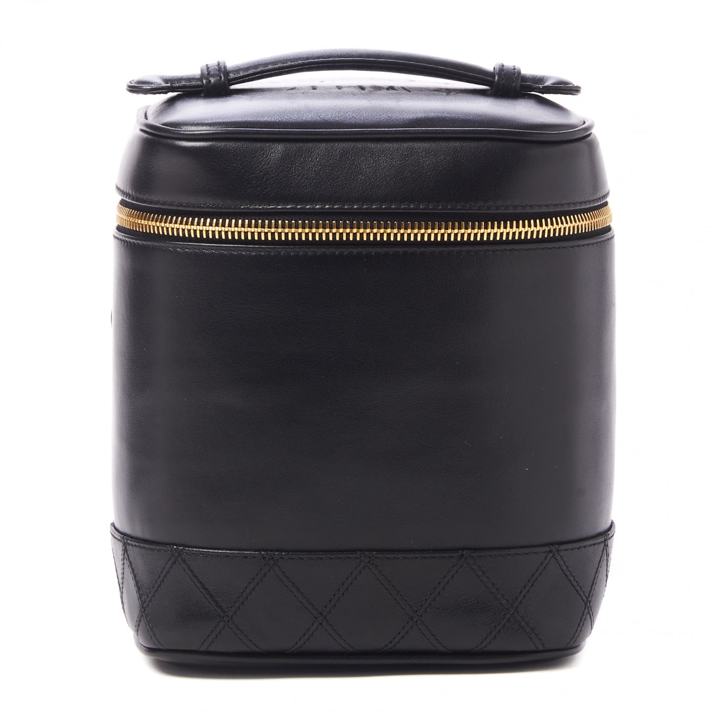 Calfskin Cosmetic Vanity Bag Black