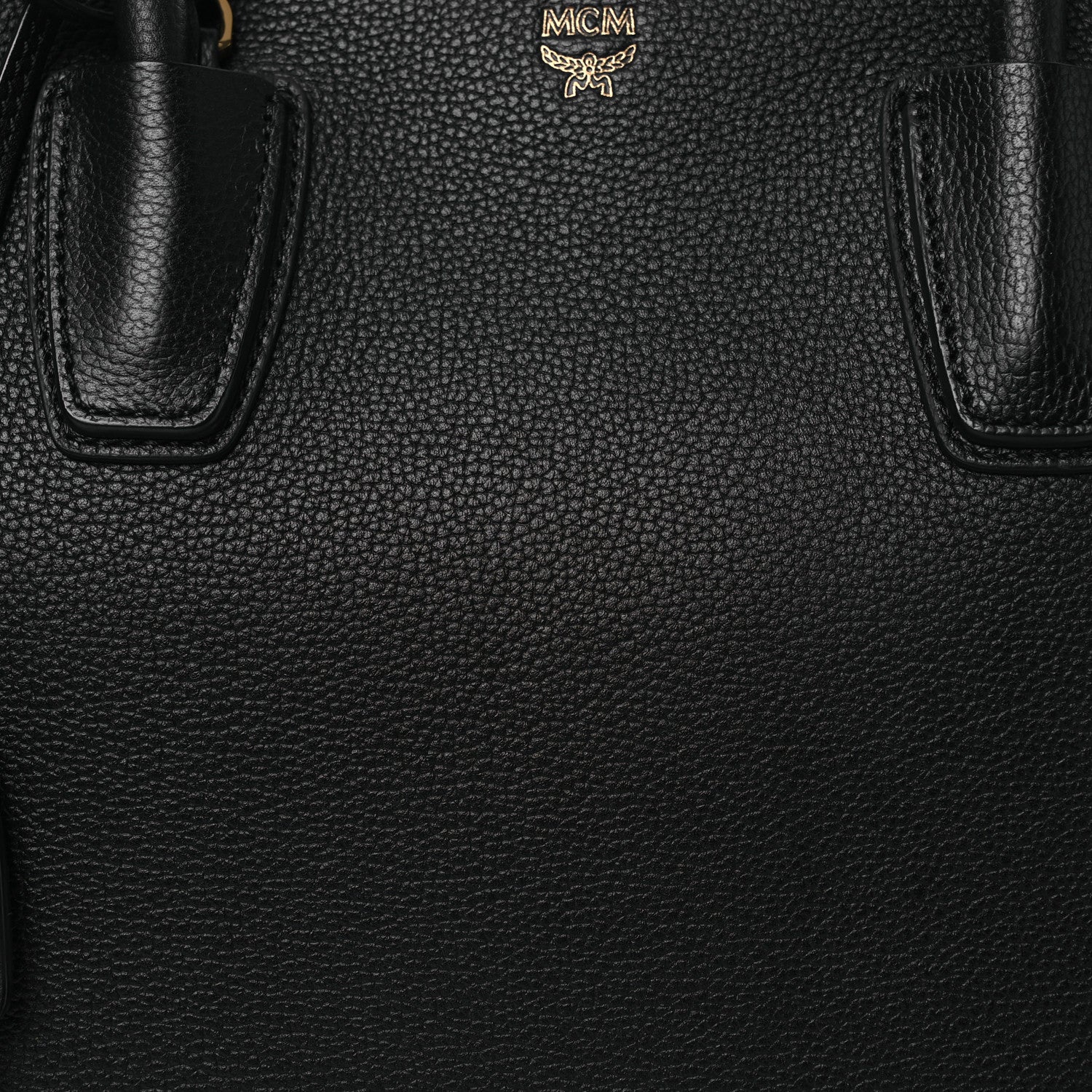 MCM Grained Calfskin Large Milla Tote Black 7 of 9