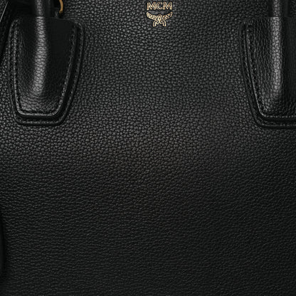 MCM Grained Calfskin Large Milla Tote Black 7 of 9