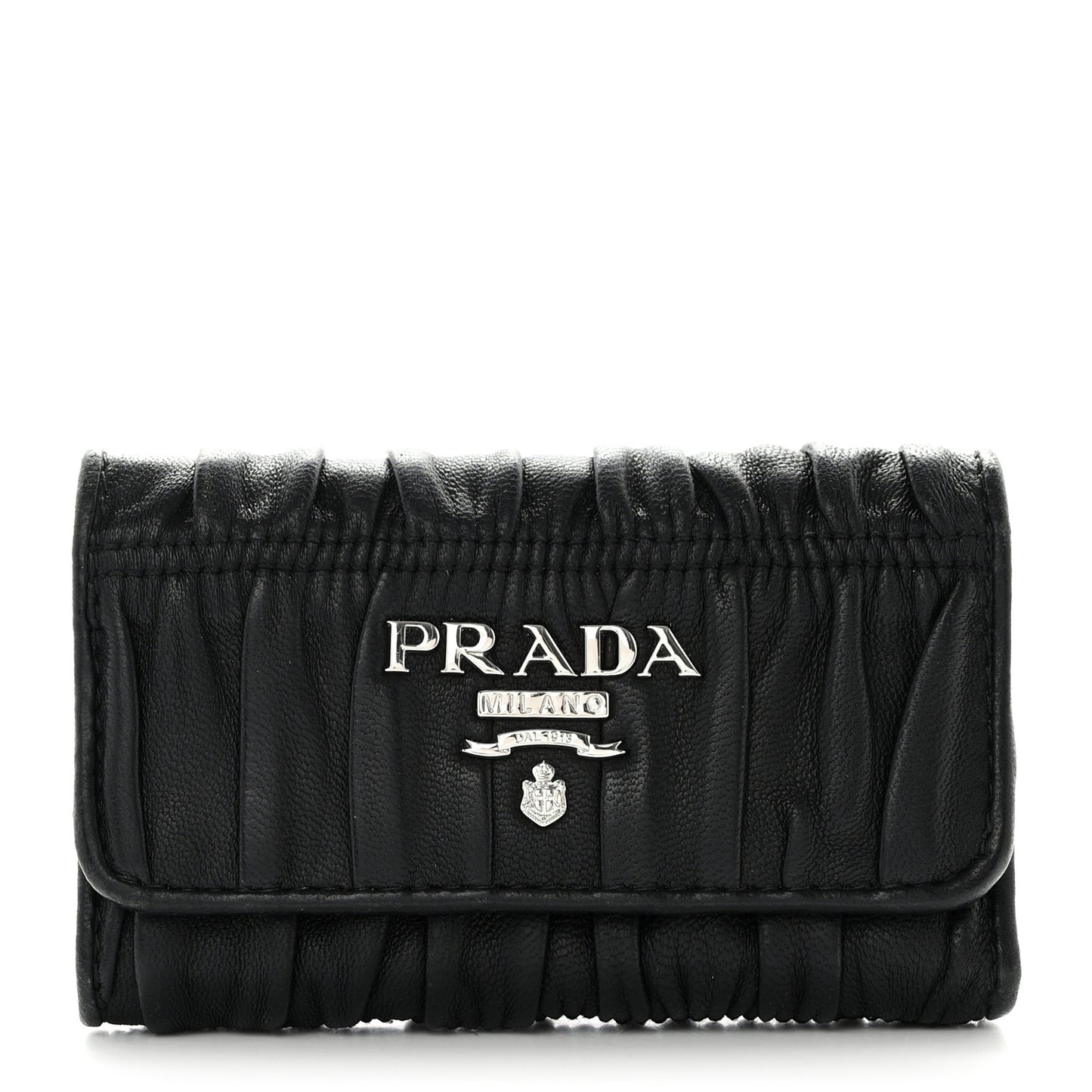 Nappa Gaufre 6 Key Holder Black